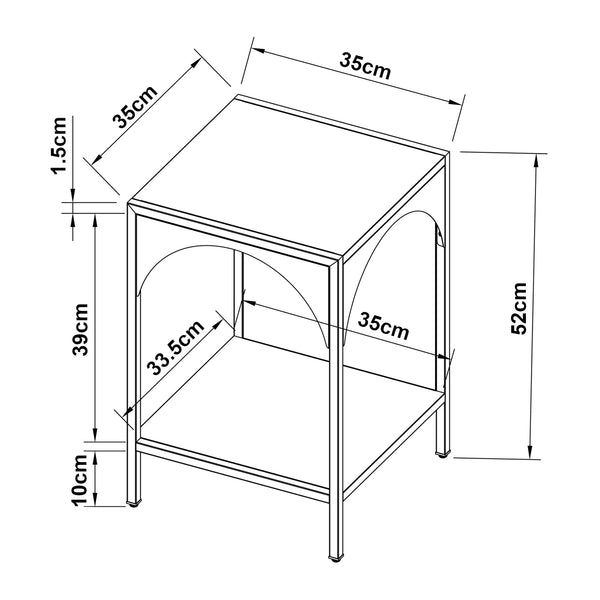 [en.casa] Open kast Akaa met planken staal - 6 varianten