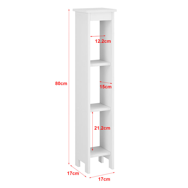 Maatschets Open kast Arvika met 3 vakken HKC kolomkast 80x17x17 cm - 2 varianten