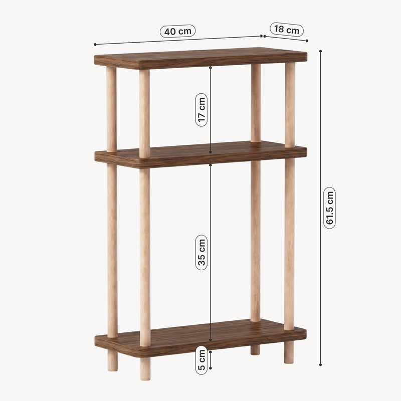 Maatschets Staand rek Nampernu 62x40x18 cm met deur opbergvakken [en.casa]