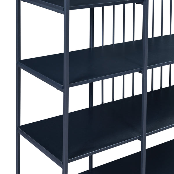 Boekenkast Rælingen open kast zwart [en.casa]
