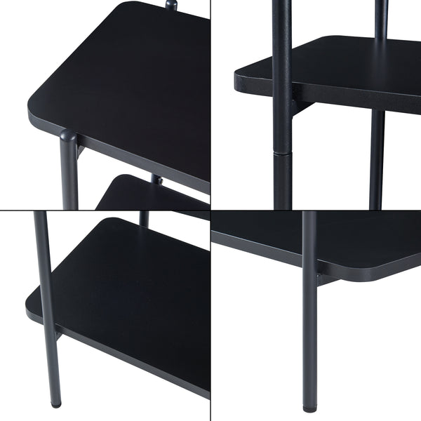 Boekenkast Samnanger open kast zwart [en.casa]