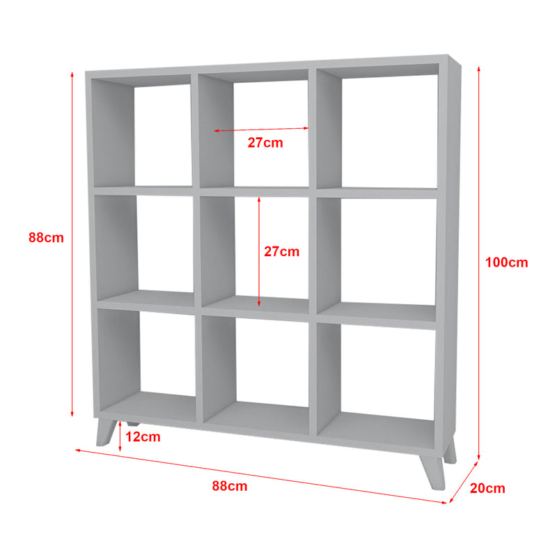 Maatschets [en.casa] Boekenkast Svedala schap 100x88x20 cm - 4 varianten