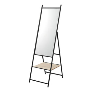 [en.casa] Spiegel vrijstaand Chamois 150x44x60 cm zwart en eikenkleurig - 2 varianten