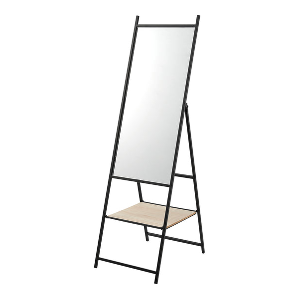 [en.casa] Spiegel vrijstaand Chamois 150x44x60 cm zwart en eikenkleurig - 2 varianten