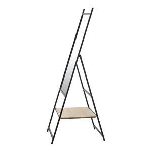[en.casa] Spiegel vrijstaand Chamois 150x44x60 cm zwart en eikenkleurig - 2 varianten