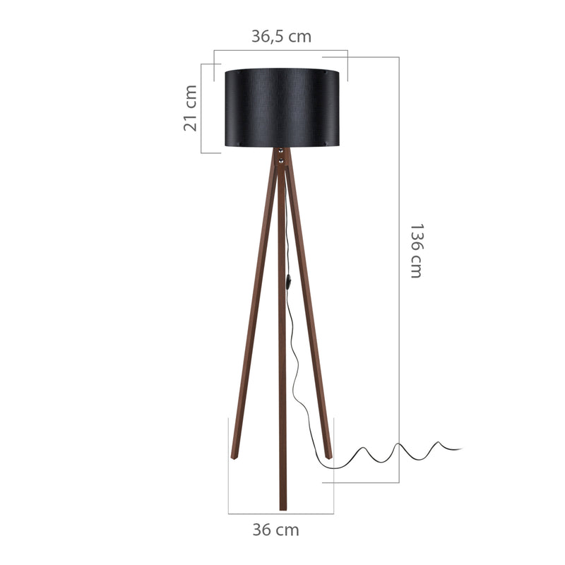 Maatschets [lux.pro] Staande lamp vloerlamp Guildford E27 - 2 varianten