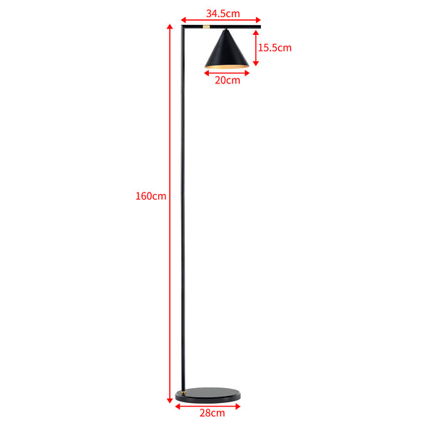 [lux.pro] Vloerlamp staande lamp Leicester 160 cm metaal marmer - 2 varianten