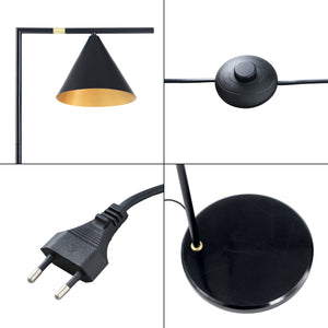 [lux.pro] Vloerlamp staande lamp Leicester 160 cm metaal marmer - 2 varianten