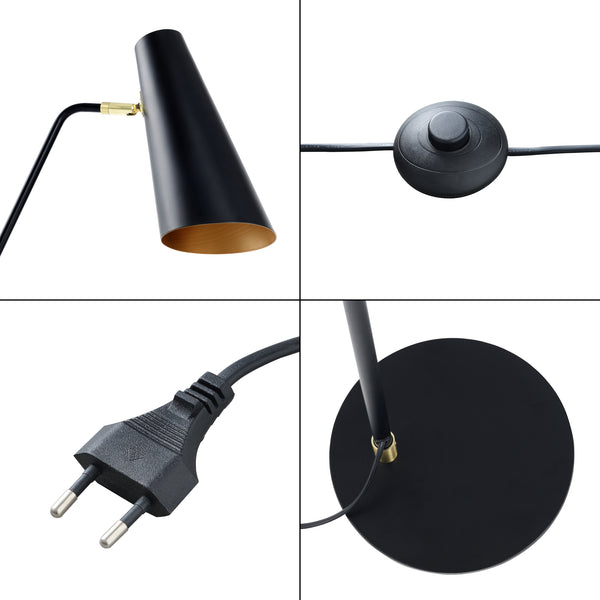 [lux.pro] Vloerlamp staande lamp Norwich metaal E27 160 cm - 2 varianten