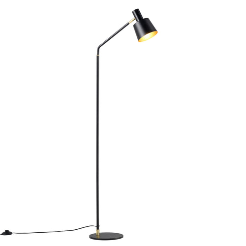 [lux.pro] Vloerlamp staande lamp Bristol metaal 140 cm zwart