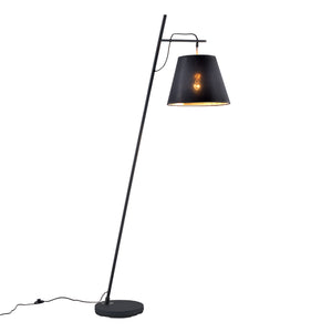 [lux.pro] Vloerlamp staande lamp Nottingham metaal 180 cm zwart