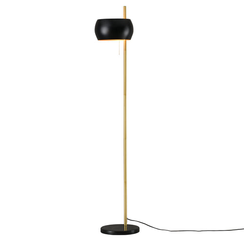 [lux.pro] Staande lamp Luton metaal en marmer 171 cm zwart en goud