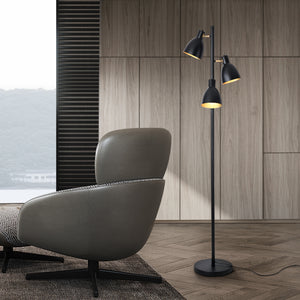 Stehlampe Witney 3 - flammig Zwart / Goudkleurig [lux.pro] - premiumXL