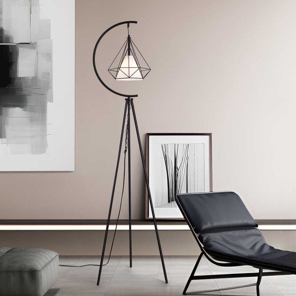 Stehleuchte Austell Metall 171cm Zwart/Wit [lux.pro] - premiumXL