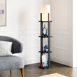 Staande lamp Stourbridge met planken [lux.pro] - premiumXL