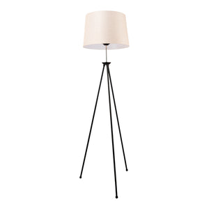 [lux.pro] Staande lamp vloerlamp Orpington zwart en creme E27