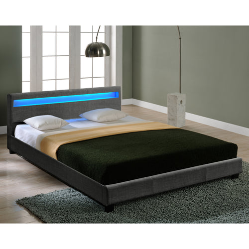 Modern stoffen bedframe donkergrijs CORIUM - premiumXL