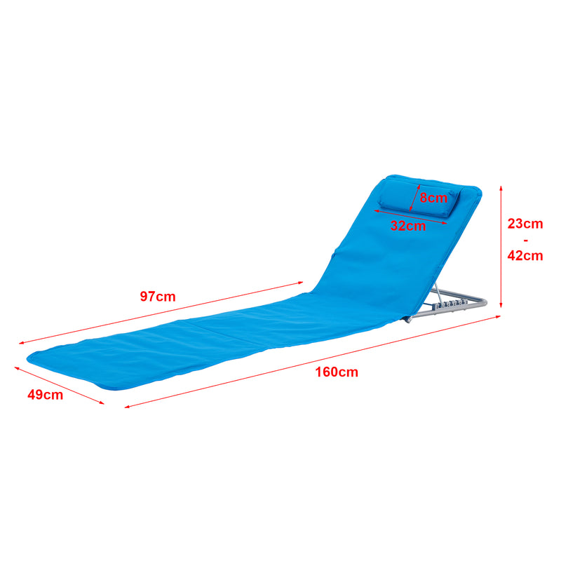 Maatschets [en.casa] Strandmat Cellorigo met rugleuning set van 2 - 4 varianten