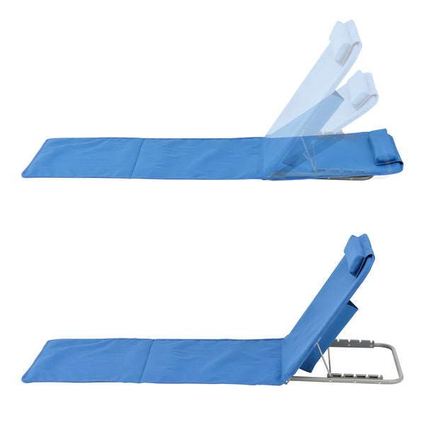 Strandmat Donostia met rugleuning set van 2 [en.casa]