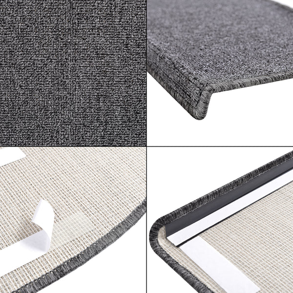 Trapmat set afgerond zelfklevend 15 stuks - 4 varianten