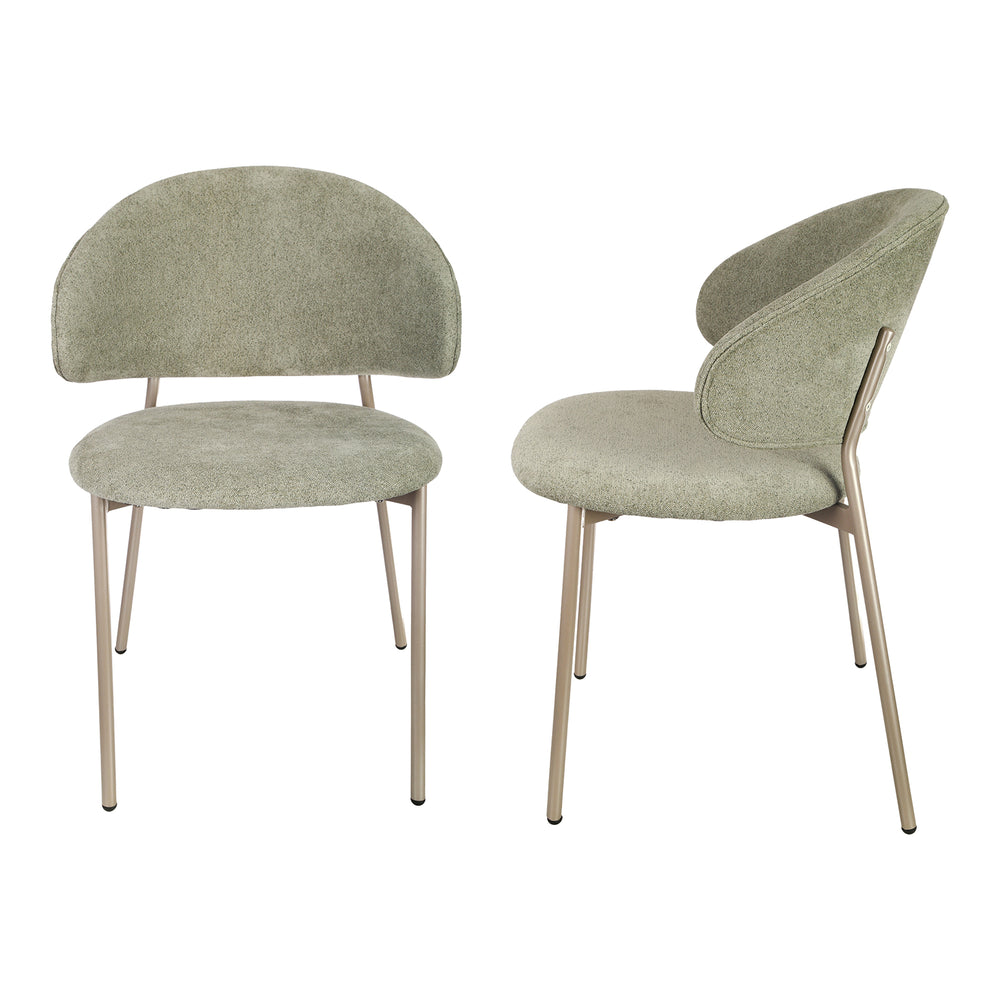 Eetkamerstoel Lipis set 77x53x56 cm groen [en.casa]