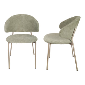 Eetkamerstoel Lipis set 77x53x56 cm groen [en.casa]