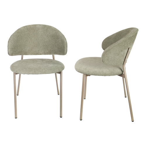 Eetkamerstoel Lipis set 77x53x56 cm groen [en.casa]