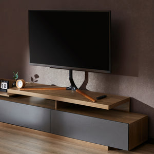 TV standaard Ystad 76,5x97x35 cm zwart en houtkleurig 65-70 inch pro.tec