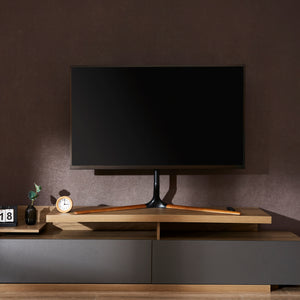 TV standaard Ystad 76,5x97x35 cm zwart en houtkleurig 65-70 inch pro.tec