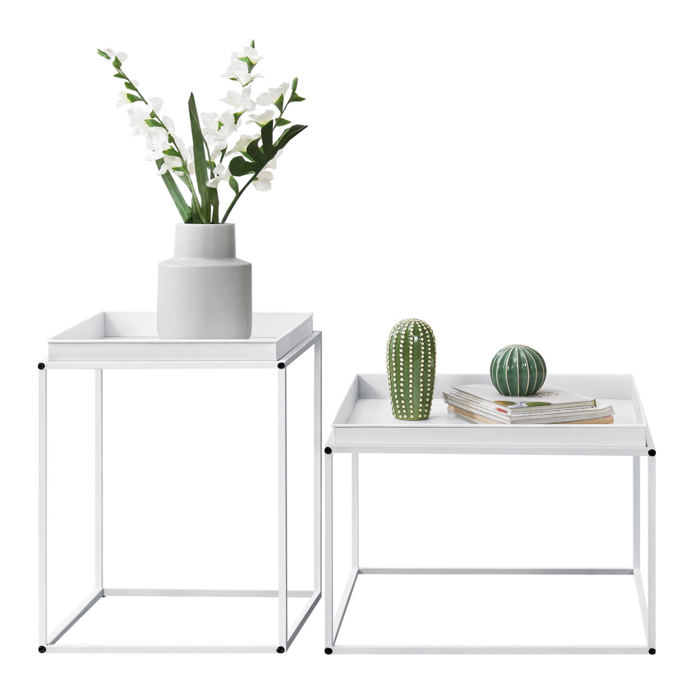 2-delige set dienbladtafel Helier in verschillende maten en kleuren en.casa - premiumXL