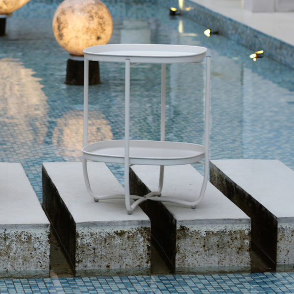 Tuintafel Sandefjord bijzettafel metaal [en.casa]