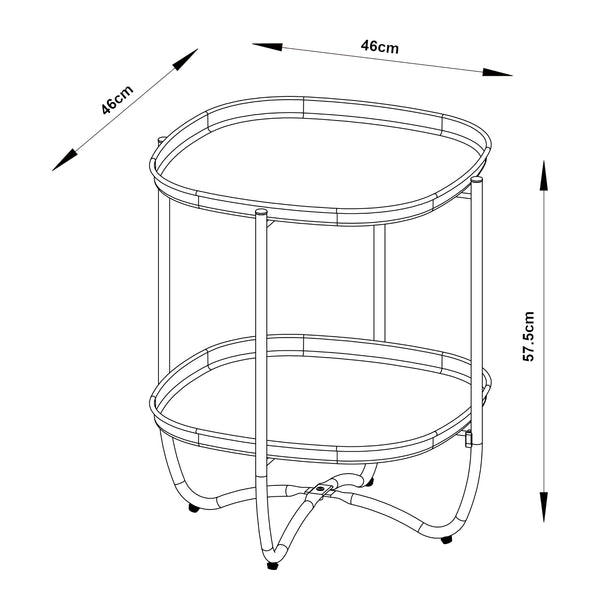 Tuintafel Sandefjord bijzettafel metaal [en.casa]