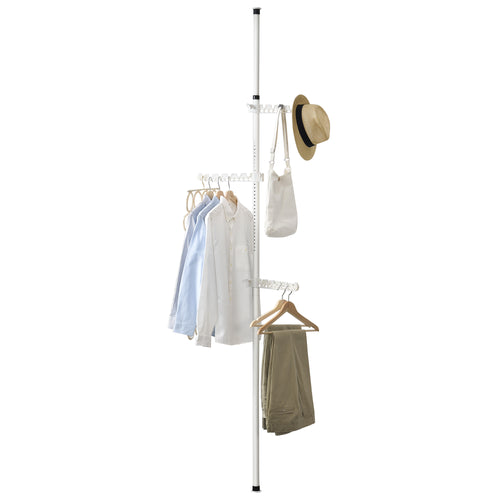 Garderobenhalter Havneby Teleskopgarderobe mit Kleiderstange en.casa - premiumXL