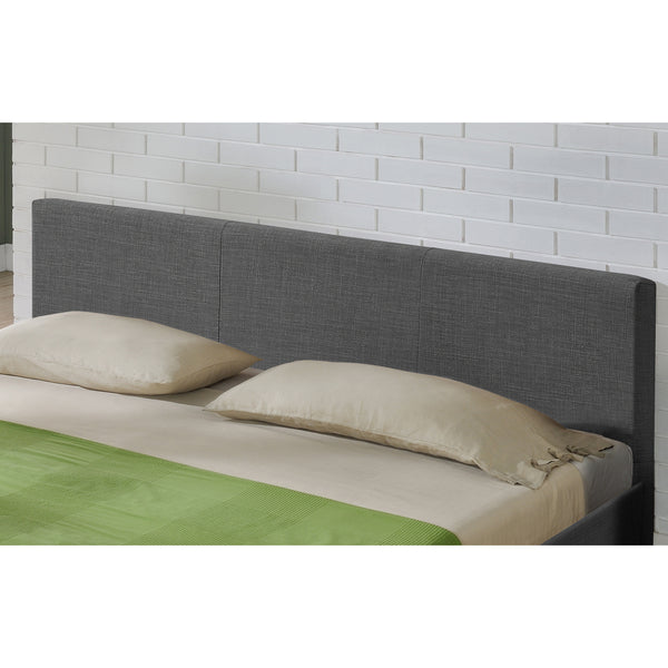 Houten tweepersoonsbed stof donkergrijs met of zonder LED-verlichting en matras - 8 varianten