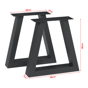 Stalen onderstel Greiling set van 2 tafelpoot zwart [en.casa]
