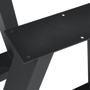 Stalen onderstel Greiling set van 2 tafelpoot zwart [en.casa]