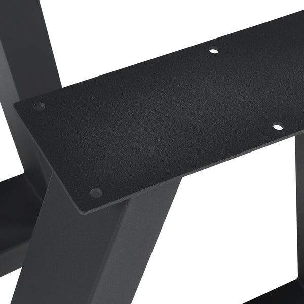 Stalen onderstel Greiling set van 2 tafelpoot zwart [en.casa]