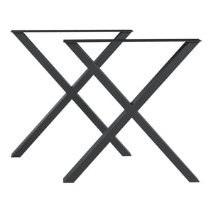 Stalen onderstel Greith set van 2 tafelpoot zwart [en.casa]