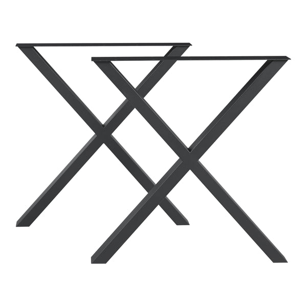 Stalen onderstel Greith set van 2 tafelpoot zwart [en.casa]