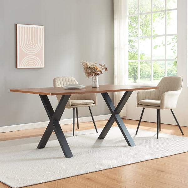 Stalen onderstel Greith set van 2 tafelpoot zwart [en.casa]