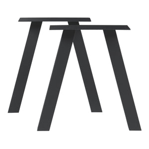 Stalen onderstel Heustreu set van 2 tafelpoot zwart [en.casa]