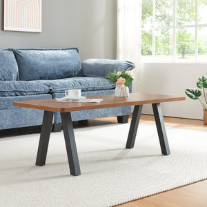 Stalen onderstel Heustreu set van 2 tafelpoot zwart [en.casa]