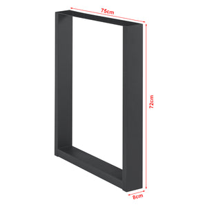 Stalen onderstel Lülsfeld set van 2 tafelpoot zwart [en.casa]