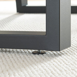 Stalen onderstel Lülsfeld set van 2 tafelpoot zwart [en.casa]