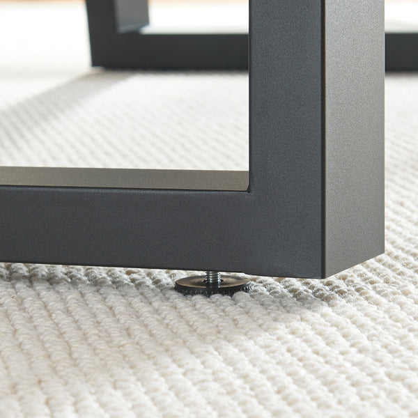 Stalen onderstel Lülsfeld set van 2 tafelpoot zwart [en.casa]