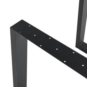 Stalen onderstel Lülsfeld set van 2 tafelpoot zwart [en.casa]