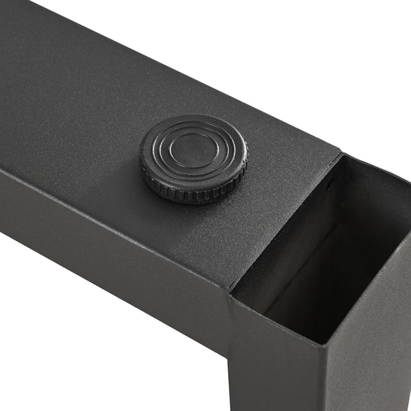 Stalen onderstel Lülsfeld set van 2 tafelpoot zwart [en.casa]