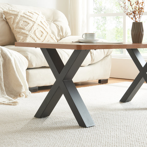 Stalen onderstel Maribo set van 2 tafelpoot zwart [en.casa]