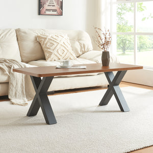 Stalen onderstel Maribo set van 2 tafelpoot zwart [en.casa]