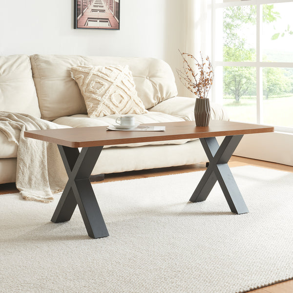 Stalen onderstel Maribo set van 2 tafelpoot zwart [en.casa]